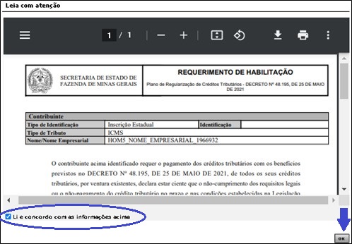 Li e concordo