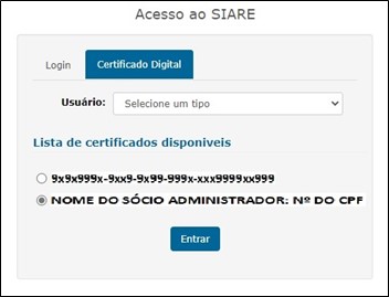Login Certificado