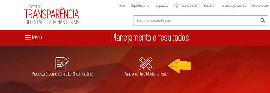 Selecione Planejamento e Monitoramento